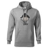 Da Oid Sinzer Goasslschnoizer Sweatshirt Hoody Herren Grau Meliert Pulvermuehle Front